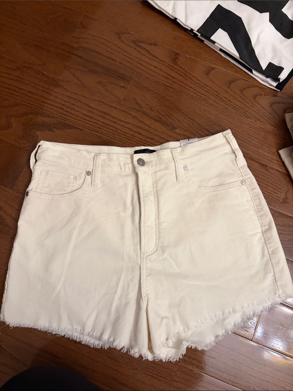 Silver Jeans Cream Cutoff Denim Shorts